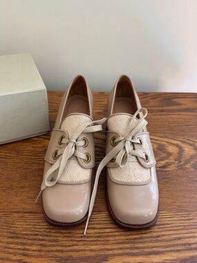 No. 6 Milo Oxford Nude Pony Heels